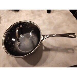 Princess House Stainless Steel  Nonstick 4-Qt. Chef's Pan w/Lid 6727 Pre-owned